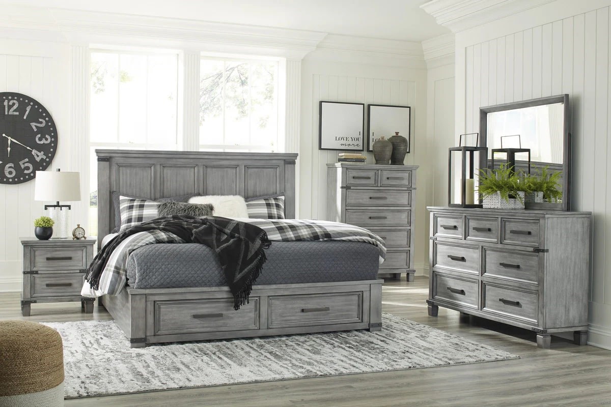 Grey wooden Bedroom